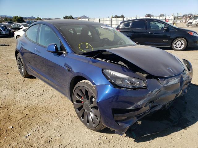 TESLA MODEL 3 2022 with VIN 5YJ3E1EC7NF208487 - Photo from auction
