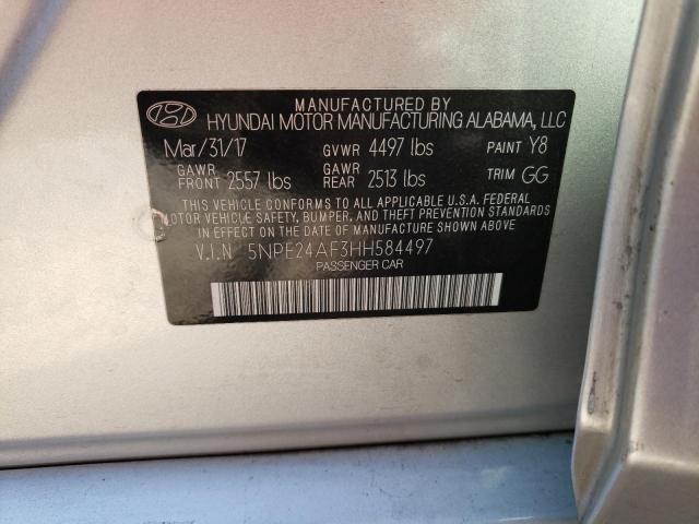 Photo 10 from auction – 2017 HYUNDAI SONATA SE with VIN 5NPE24AF3HH584497
