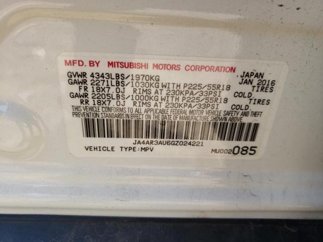 Photo 10 from auction – 2016 MITSUBISHI OUTLANDER with VIN JA4AR3AU6GZ024221