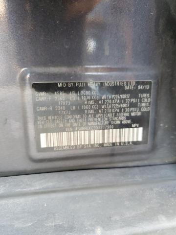 Photo 10 from auction – 2013 SUBARU OUTBACK 2. with VIN 4S4BRCKC9D3317900
