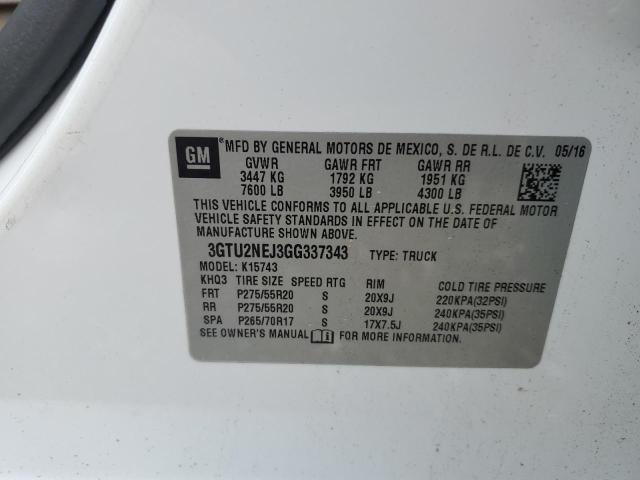 Photo 10 from auction – 2016 GMC SIERRA K15 with VIN 3GTU2NEJ3GG337343