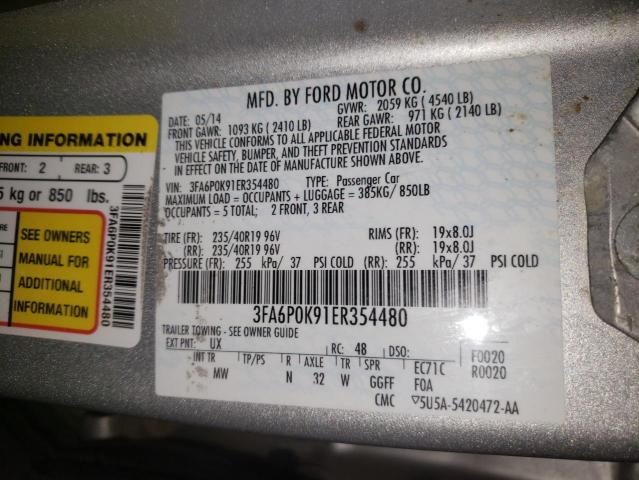 Photo 10 from auction – 2014 FORD FUSION TIT with VIN 3FA6P0K91ER354480