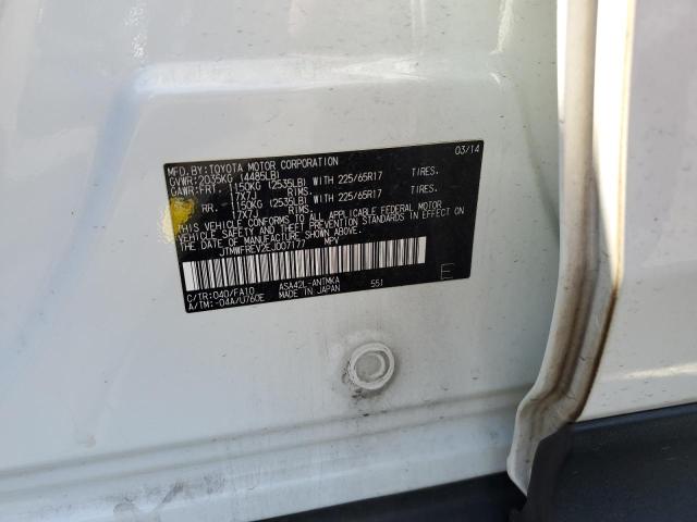 Photo 10 from auction – 2014 TOYOTA RAV4 XLE with VIN JTMWFREV2EJ007177