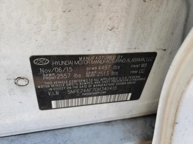 Photo 10 from auction – 2016 HYUNDAI SONATA SE with VIN 5NPE24AF7GH340415