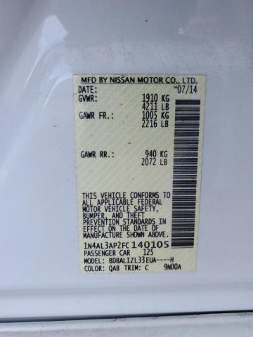 Photo 10 from auction – 2015 NISSAN ALTIMA 2.5 with VIN 1N4AL3AP2FC140105