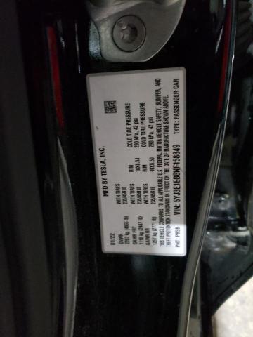 Photo 10 from auction – 2022 TESLA MODEL 3 with VIN 5YJ3E1EB6NF158849
