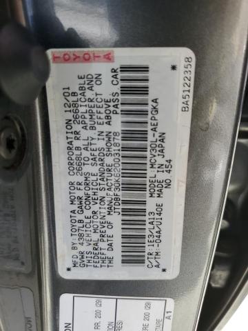 Photo 10 from auction – 2002 TOYOTA CAMRY LE with VIN JTDBF30K620031878
