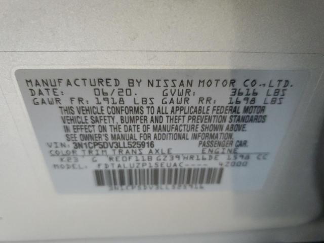 Photo 10 from auction – 2020 NISSAN KICKS SR with VIN 3N1CP5DV3LL525916