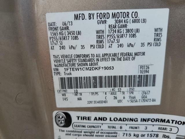 Photo 10 from auction – 2013 FORD F150 SUPER with VIN 1FTEW1CM2DKF19053