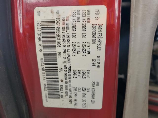 Photo 10 from auction – 2005 DODGE CARAVAN SX with VIN 1D4GP45R35B311090