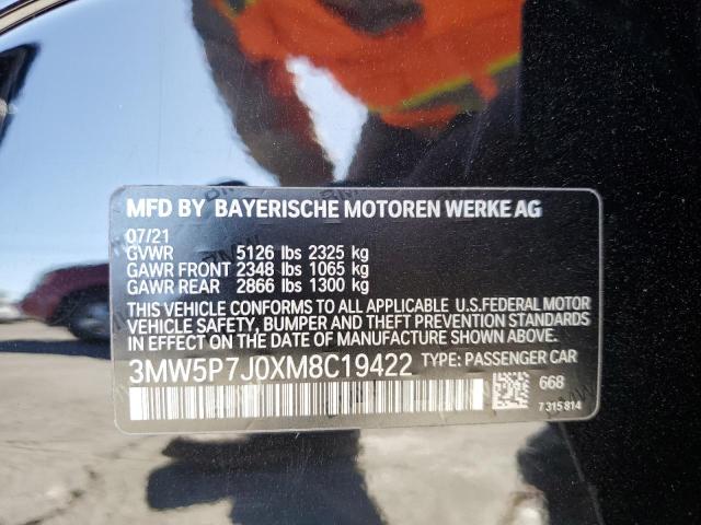 Photo 10 from auction – 2021 BMW 330E with VIN 3MW5P7J0XM8C19422