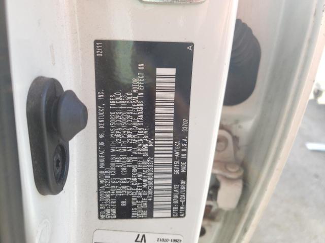 Photo 10 from auction – 2011 TOYOTA VENZA with VIN 4T3BK3BB8BU050372