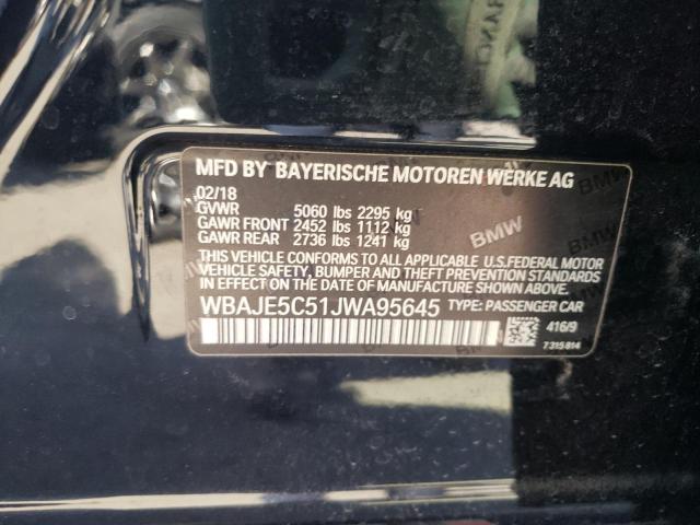 Photo 10 from auction – 2018 BMW 540 I with VIN WBAJE5C51JWA95645