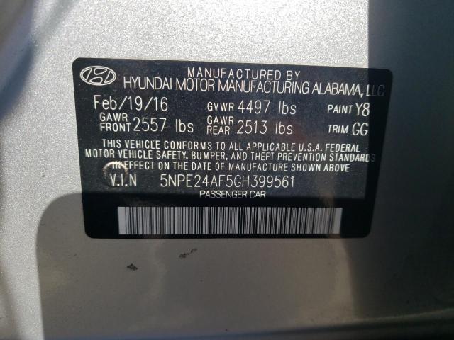 Photo 10 from auction – 2016 HYUNDAI SONATA SE with VIN 5NPE24AF5GH399561