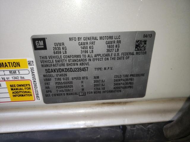 Photo 10 from auction – 2013 BUICK ENCLAVE with VIN 5GAKVDKD6DJ228457