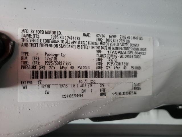 Photo 10 from auction – 2014 FORD C-MAX SE with VIN 1FADP5AU3EL504923