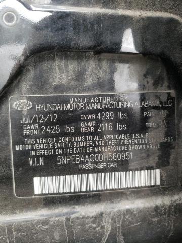 Photo 10 from auction – 2013 HYUNDAI SONATA GLS with VIN 5NPEB4AC0DH560951
