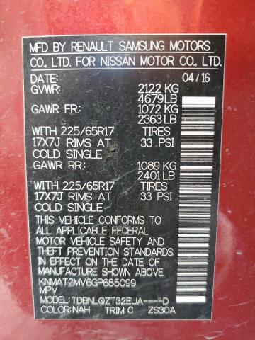 Photo 10 from auction – 2016 NISSAN ROGUE S with VIN KNMAT2MV6GP685099