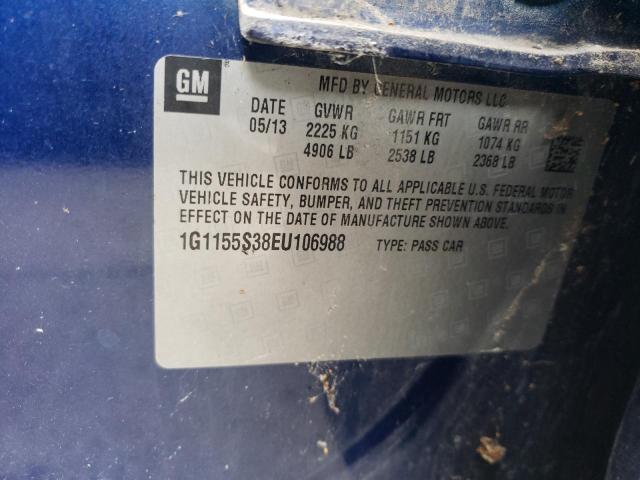 Photo 10 from auction – 2014 CHEVROLET IMPALA LTZ with VIN 1G1155S38EU106988