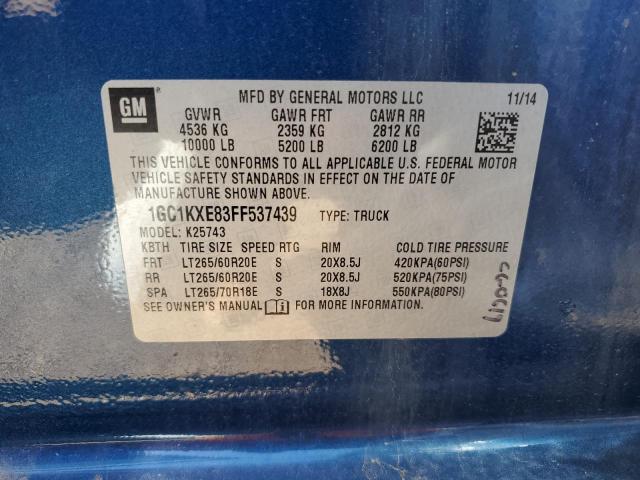 Photo 10 from auction – 2015 CHEVROLET SILVERADO with VIN 1GC1KXE83FF537439