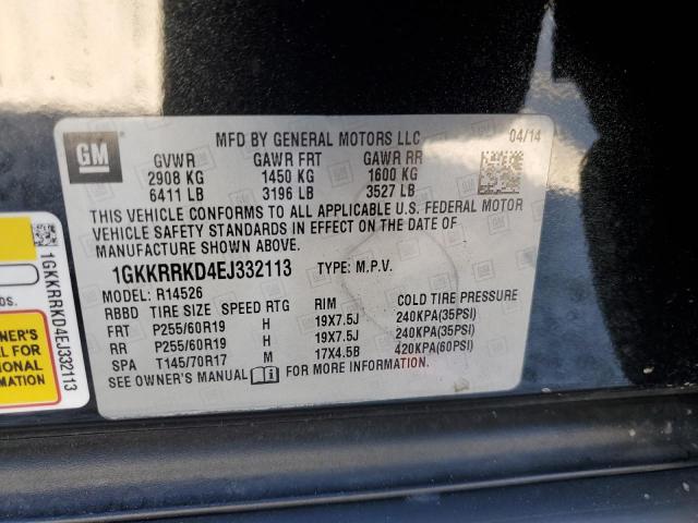 Photo 10 from auction – 2014 GMC ACADIA SLT with VIN 1GKKRRKD4EJ332113