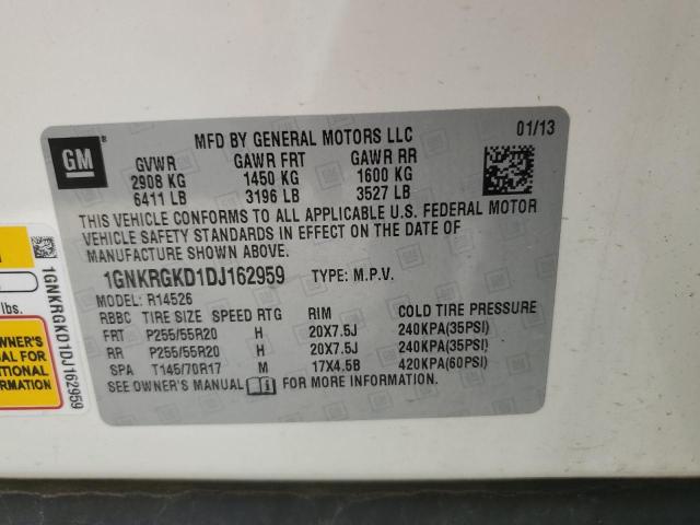 Photo 10 from auction – 2013 CHEVROLET TRAVERSE L with VIN 1GNKRGKD1DJ162959