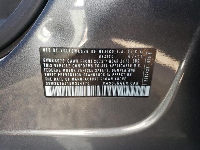 Photo 10 from auction – 2014 VOLKSWAGEN JETTA BASE with VIN 3VW2K7AJ1EM334770