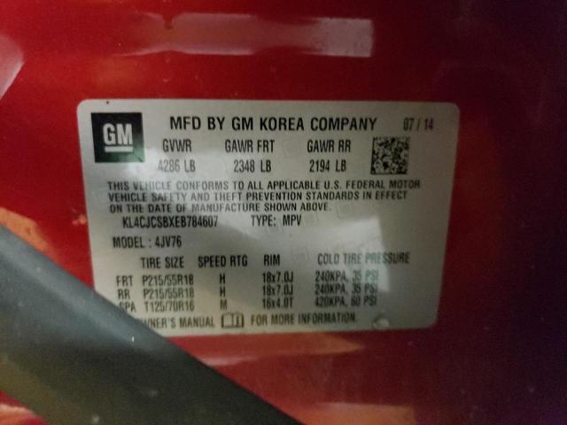 Photo 10 from auction – 2014 BUICK ENCORE with VIN KL4CJCSBXEB784607