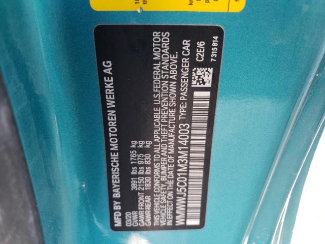 Photo 10 from auction – 2021 MINI COOPER S with VIN WMWWJ5C01M3M14003