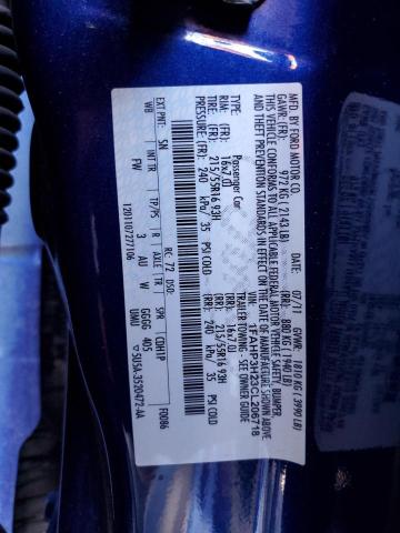 Photo 10 from auction – 2012 FORD FOCUS SEL with VIN 1FAHP3H23CL206718