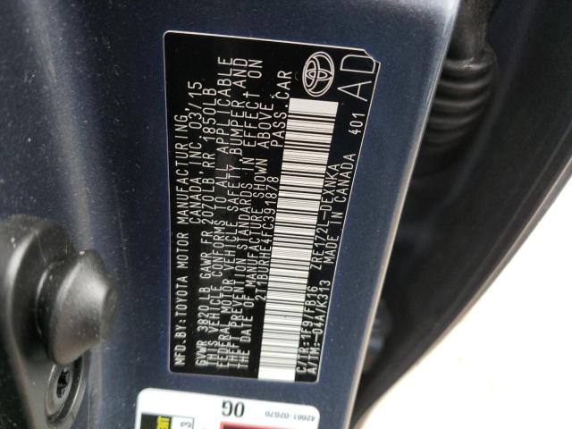 Photo 10 from auction – 2015 TOYOTA COROLLA L with VIN 2T1BURHE4FC391878