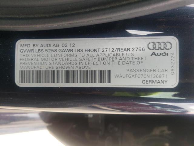 Photo 10 from auction – 2012 AUDI A6 PREMIUM with VIN WAUFGAFC7CN136871