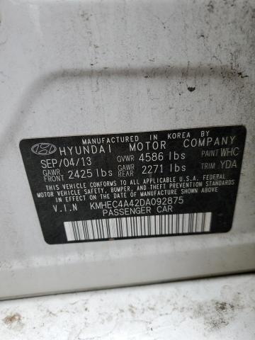 Photo 10 from auction – 2013 HYUNDAI SONATA HYB with VIN KMHEC4A42DA092875