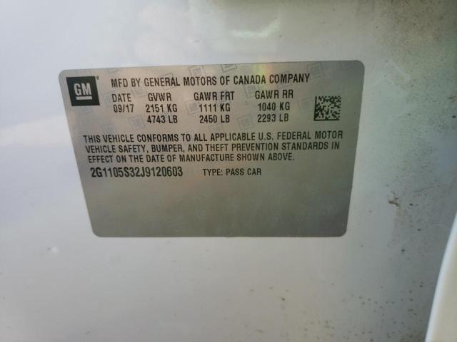 Photo 10 from auction – 2018 CHEVROLET IMPALA LT with VIN 2G1105S32J9120603