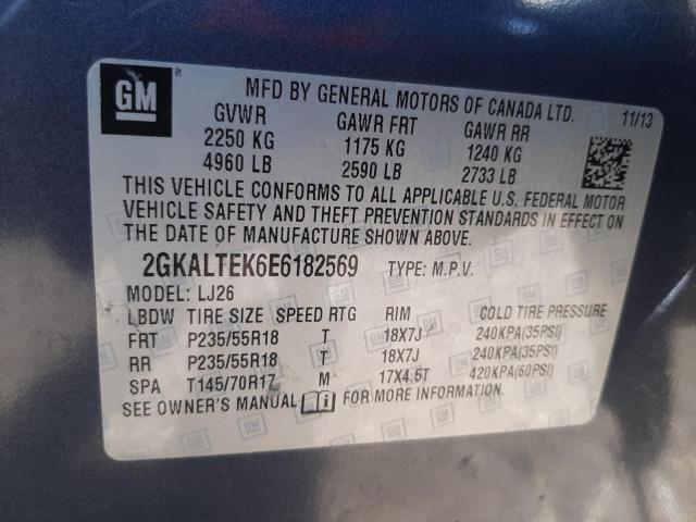 Photo 10 from auction – 2014 GMC TERRAIN SL with VIN 2GKALTEK6E6182569