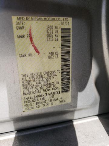 Photo 10 from auction – 2014 NISSAN ALTIMA 2.5 with VIN 1N4AL3AP0EN346901