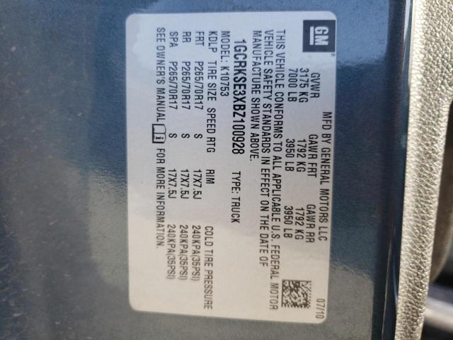 Photo 10 from auction – 2011 CHEVROLET SILVERADO with VIN 1GCRKSE3XBZ100928