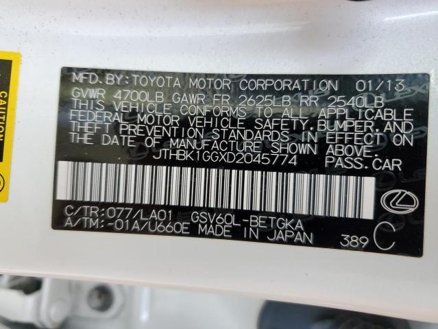 Photo 10 from auction – 2013 LEXUS ES 350 with VIN JTHBK1GGXD2045774