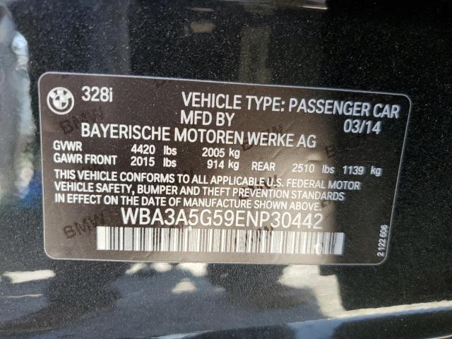 Photo 10 from auction – 2014 BMW 328 I with VIN WBA3A5G59ENP30442