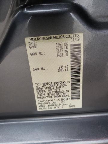 Photo 10 from auction – 2020 NISSAN ALTIMA S with VIN 1N4BL4BVXLC196697