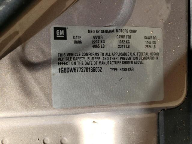 Photo 10 from auction – 2007 CADILLAC STS with VIN 1G6DW677270136052