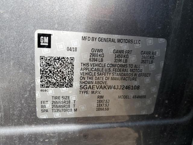 Photo 10 from auction – 2018 BUICK ENCLAVE ES with VIN 5GAEVAKW4JJ246108