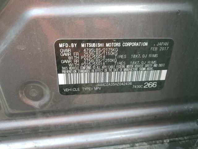 Zdjęcie 10 z aukcji – 2017 MITSUBISHI OUTLANDER z VIN JA4AD2A35HZ042436
