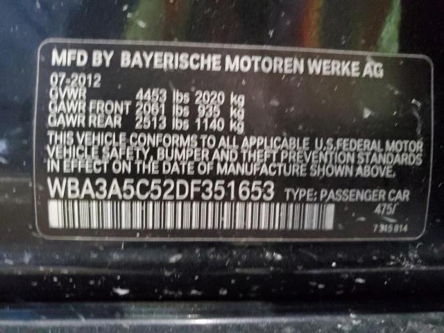 Photo 10 from auction – 2013 BMW 328 I with VIN WBA3A5C52DF351653