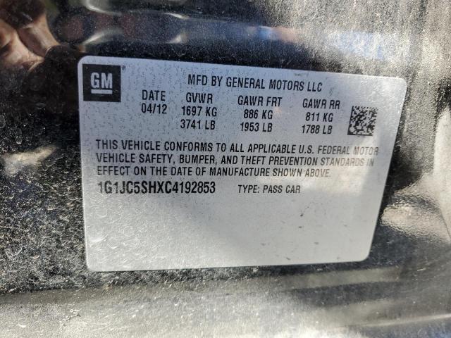 Photo 10 from auction – 2012 CHEVROLET SONIC LT with VIN 1G1JC5SHXC4192853