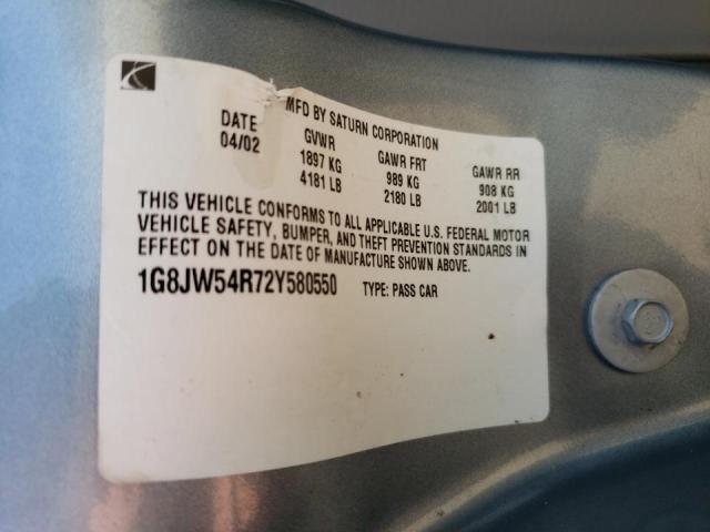 Photo 10 from auction – 2002 SATURN L300 with VIN 1G8JW54R72Y580550
