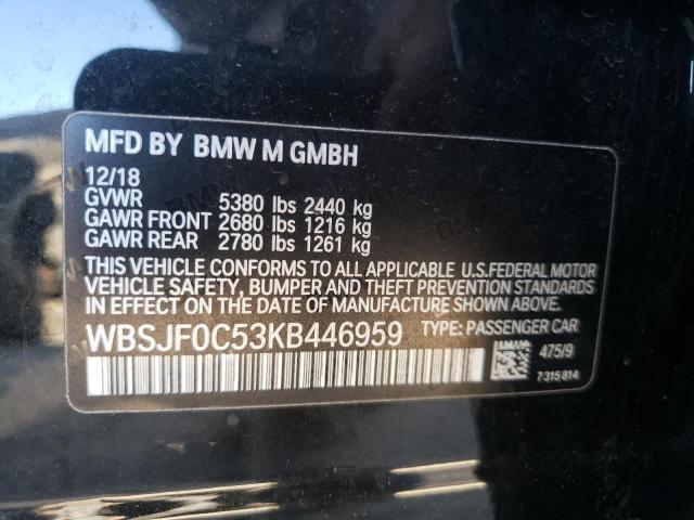 Photo 10 from auction – 2019 BMW M5 with VIN WBSJF0C53KB446959