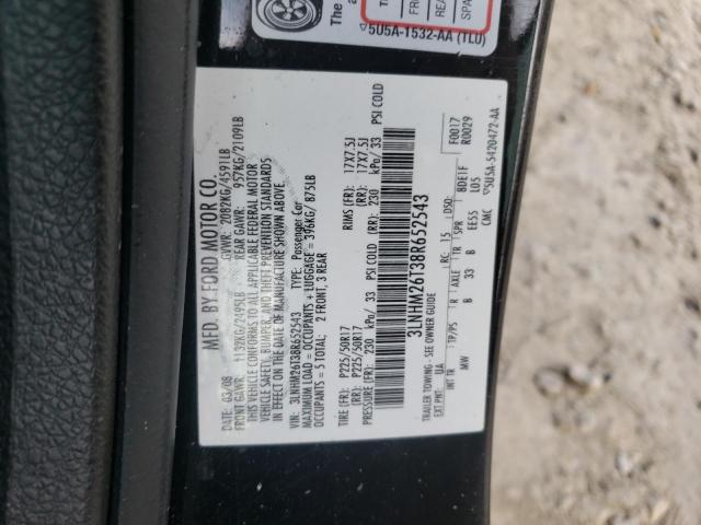 Photo 10 from auction – 2008 LINCOLN MKZ with VIN 3LNHM26T38R652543