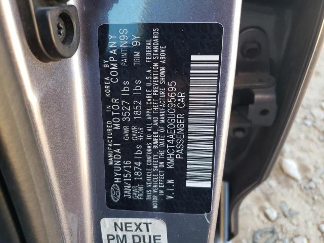 Photo 10 from auction – 2016 HYUNDAI ACCENT SE with VIN KMHCT4AE0GU095695