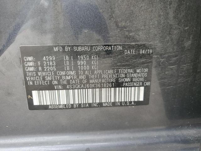 Photo 10 from auction – 2019 SUBARU IMPREZA SP with VIN 4S3GKAJ60K3618261